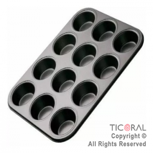 MOLDE TEFLON CUPCAKE 12 X 1
